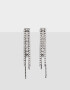 Aros Colgantes Largos Con strass Aros Colgantes Largos Con Strass - Plateado Hematite