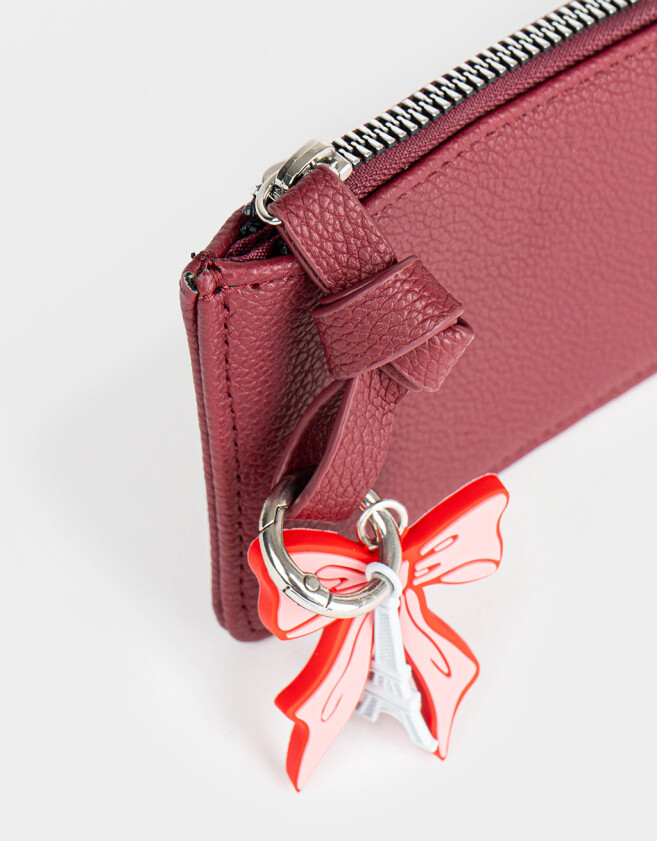Monederos Monedero Con Charms - Rojo Burdeaux