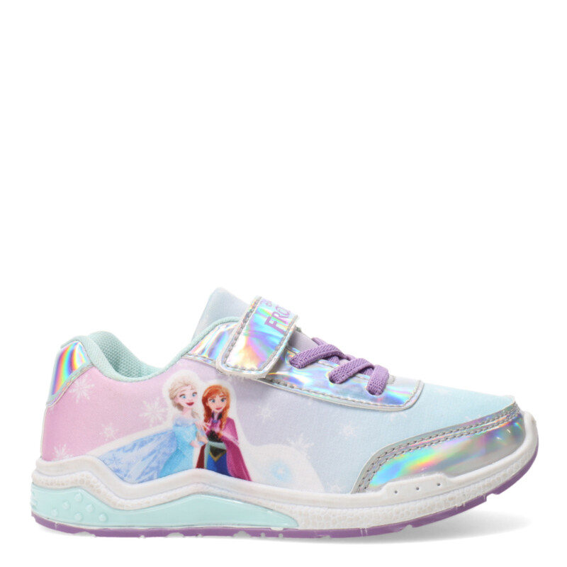 Championes de Niños Disney Frozen con Luces Celeste - Lila