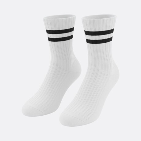 Medias Lineales De Color Blanco