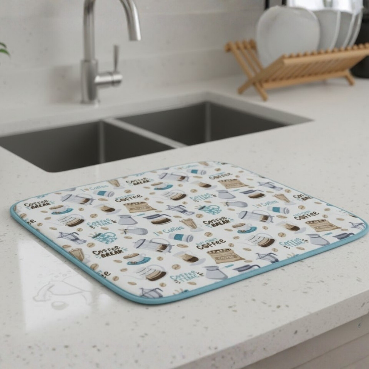 Escurridor de vajilla en microfibra 40x45 cm - COFFEE 