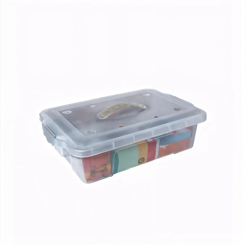 Caja organizadora 8,40lt con trabas TRANSPARENTE