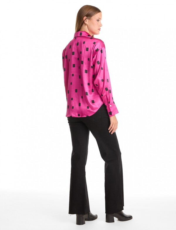 Camisa Satén FUCSIA