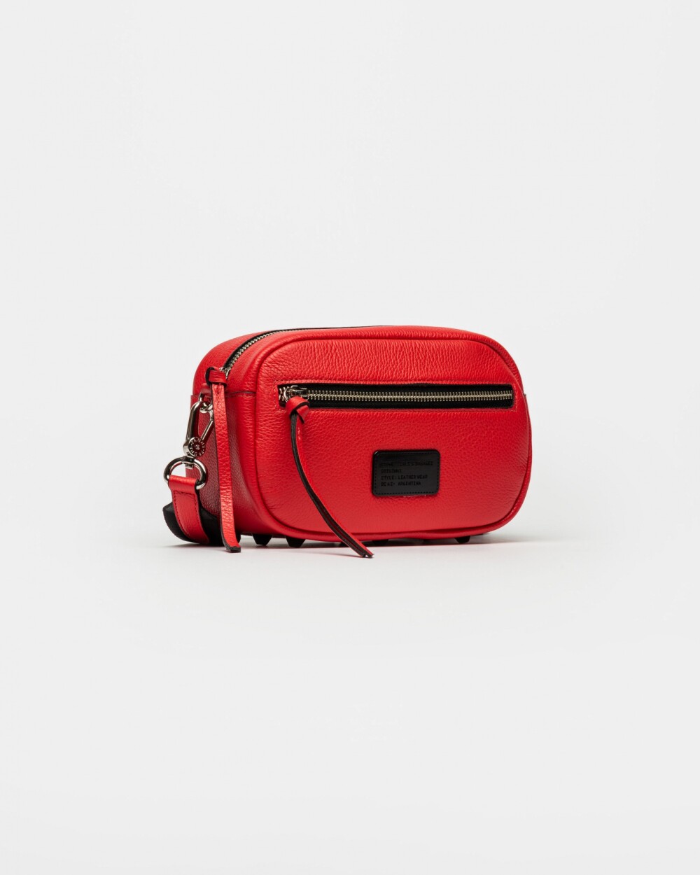 Bandolera Elemental En Napa Rojo