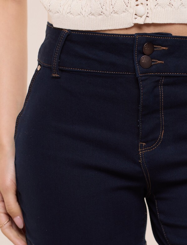 Short De Jean Elastizado Tiro Alto MARINO