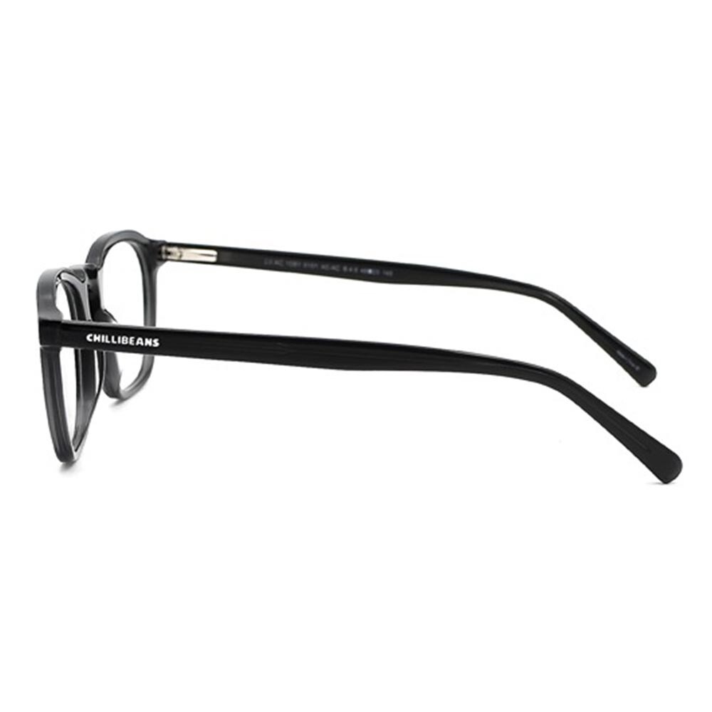 Lentes de vista De Acetato Cuadrado Atributos Negro/Negro