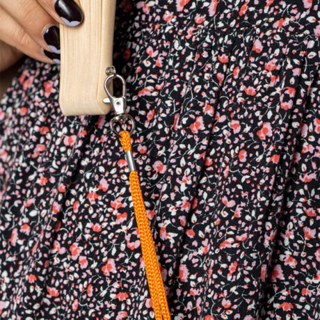 Cuerda para colgar abanico naranja Sc