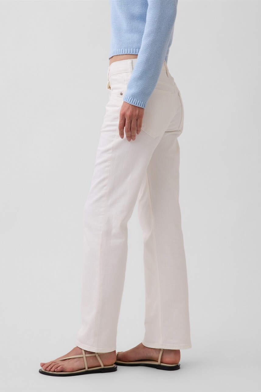 Jean Relaxed Straight Mujer Winter White