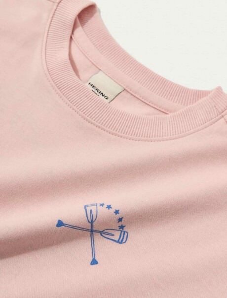 CAMISETA INFANTIL MANGA CORTA CON ESTAMPAS ROSADO
