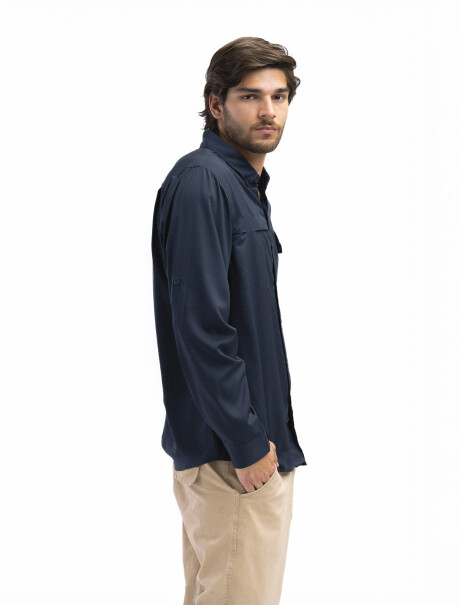 Camisa Manga Larga Creta Marino