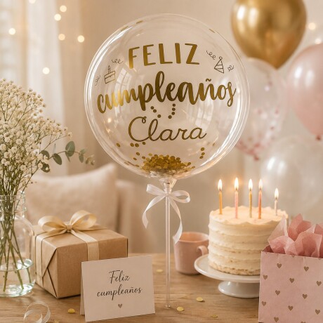 Globo Burbuja Cumpleaños con nombre personalizado! Globo Burbuja Cumpleaños con nombre personalizado!