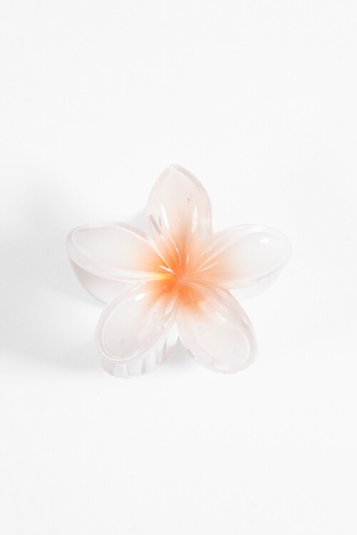 Broche flor hibisco naranja