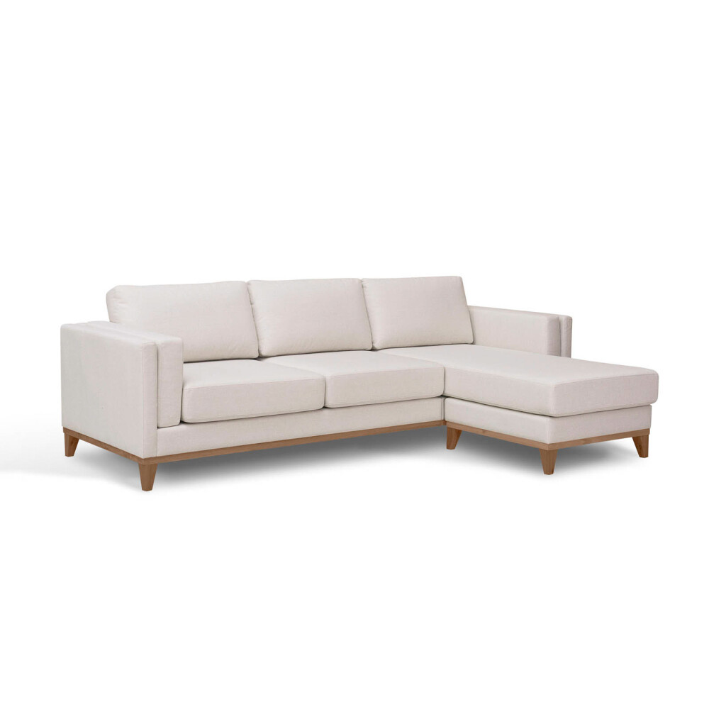 SILLÓN CON CHAISE MÁS DE 4 CUERPOS TELA-PREMIUM BLANCO EASY CLEAN LUXOR PREMIUM HUESO