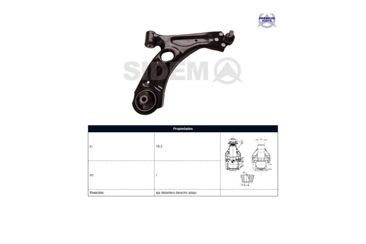 Parilla De Susp Del Chev Sonic Lt Ltz/Spin Lt Ltz/Spin Active 7/Prisma/Onix/Cobalt 12-25 Der Parilla De Susp Del Chev Sonic Lt Ltz/Spin Lt Ltz/Spin Active 7/Prisma/Onix/Cobalt 12-25 Der