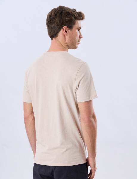 REMERA ESTAMPADA DE ALGODÓN Beige