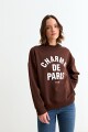 Sweatshirt con estampa Charme de Paris MARRON