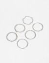 Sets Anillos Metal Anillos Set Metal Delicado - Plateado Rodio