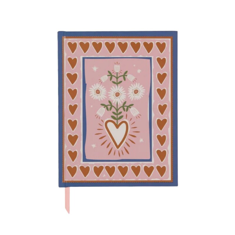 Cuaderno tapa dura rayado 15 x 19,5cm Hearts
