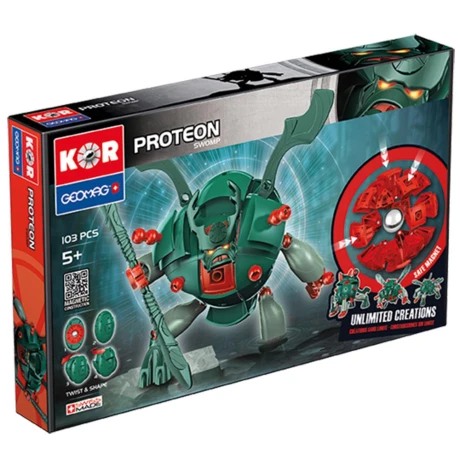 Juego Didáctico Geomag Kor Construye Monstruos 103 Piezas 001