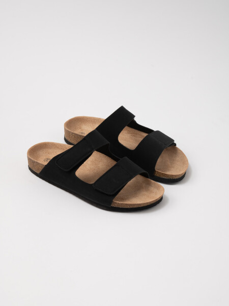 Sandalia velcro Negra