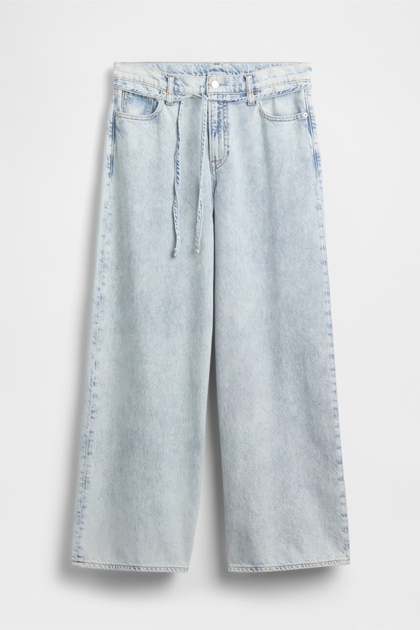 Jean Baggy Tiro Medio Mujer Light Indigo 11