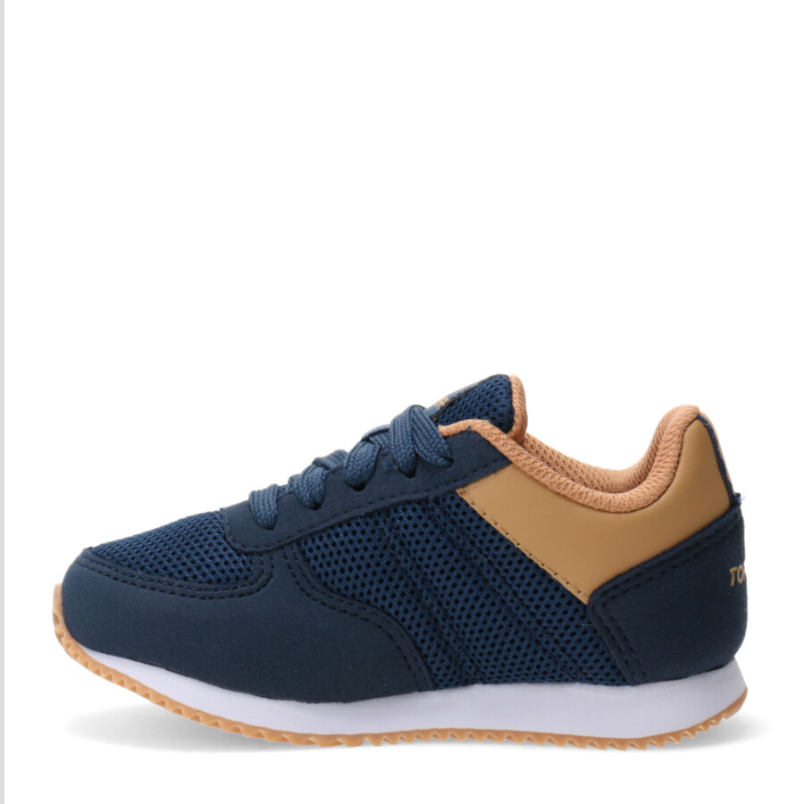 Championes Infantiles Topper T350 Mesh Kids Azul Marino - Marrón Camel