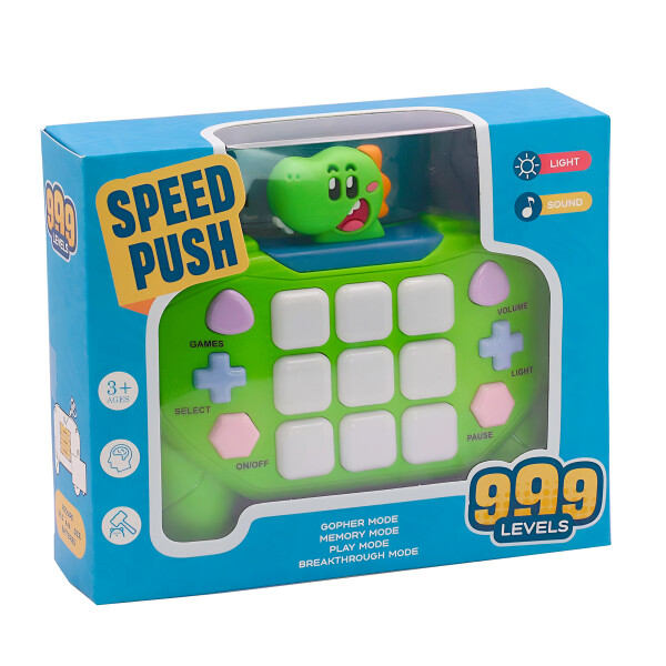 Joystick Consola Interactiva 15 Botones Con Luces Y Sonido Dinosaurio Verde