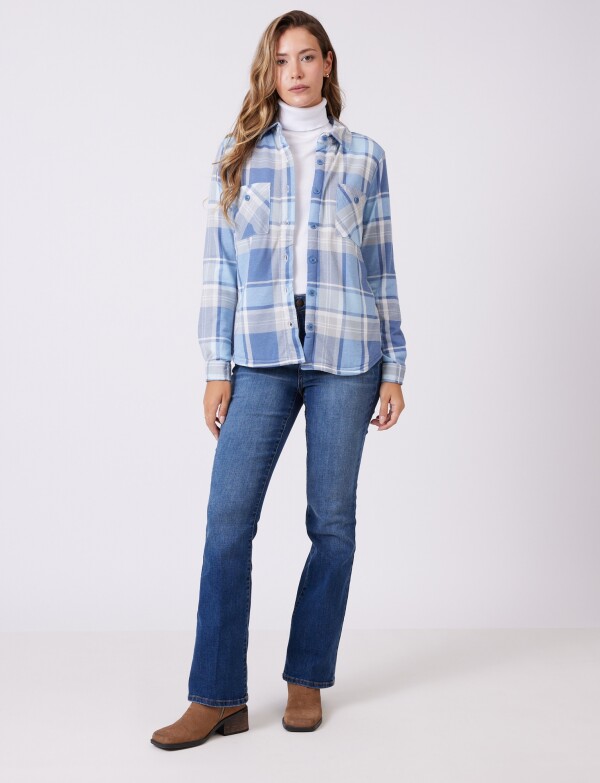 Sobrecamisa Soft Cuadros CELESTE/MULTI