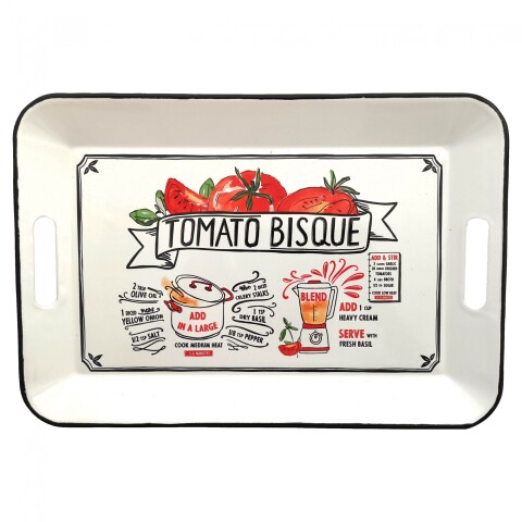 Bandeja de metal 41,5 x 28,5 cm - Varios Diseños Tomate