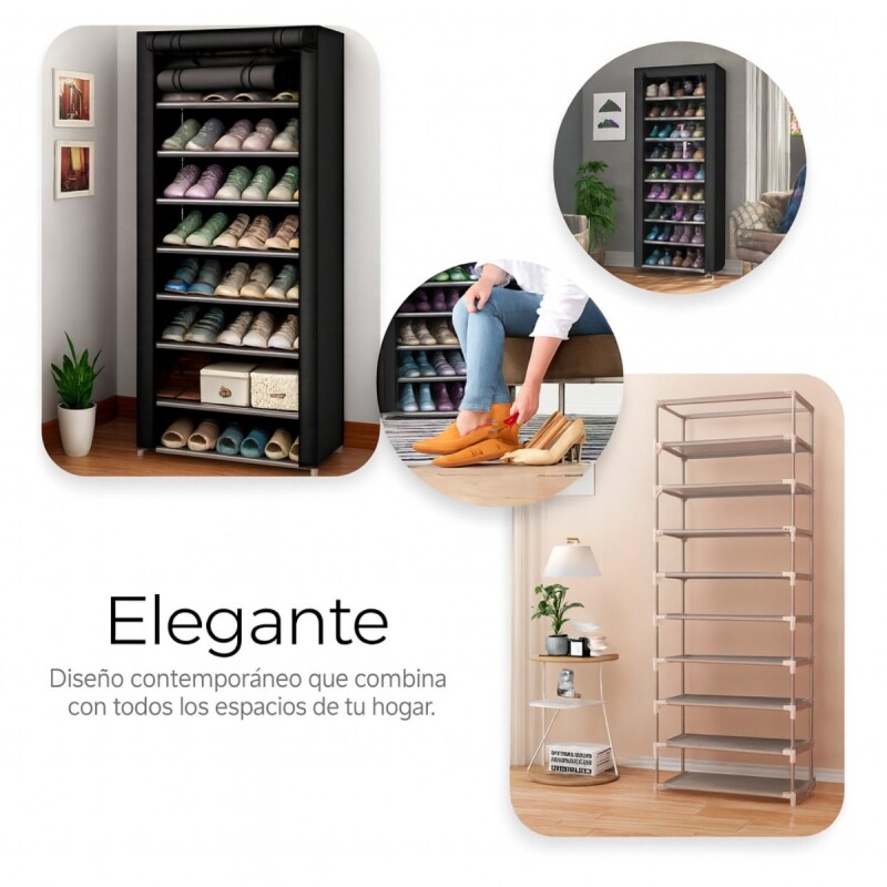 Organizador De Zapatos Zapatera Ropero Estanteria Calzado Negro Organizador De Zapatos Zapatera Ropero Estanteria Calzado Negro