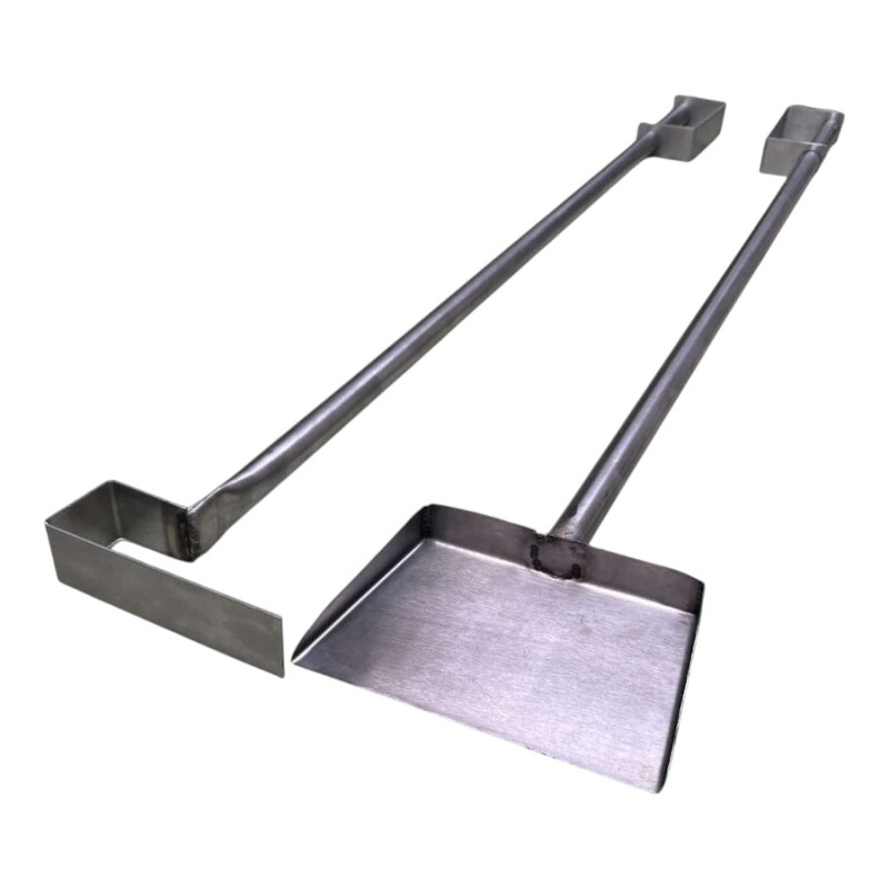 Pala y Correbraza Parrillero en Acero Inoxidable Pala y Correbraza Parrillero en Acero Inoxidable
