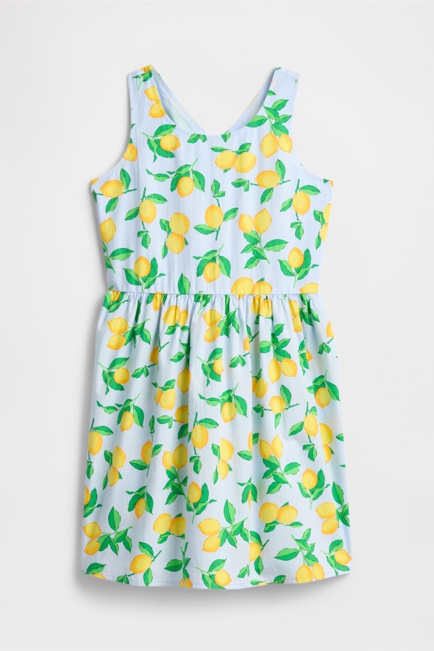 Vestido Espalda Cruzada Niña Lemon Print
