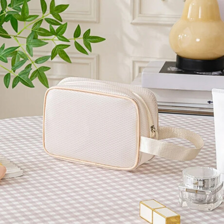 Neceser impermeable con asa - 20x12x7cm Beige