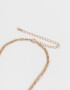 Collares Cortos Con Mariposas Collar Doble Cadena Con Dijes - Dorado