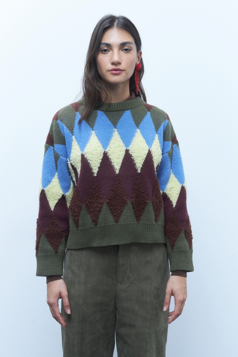 Sweater rombos verde