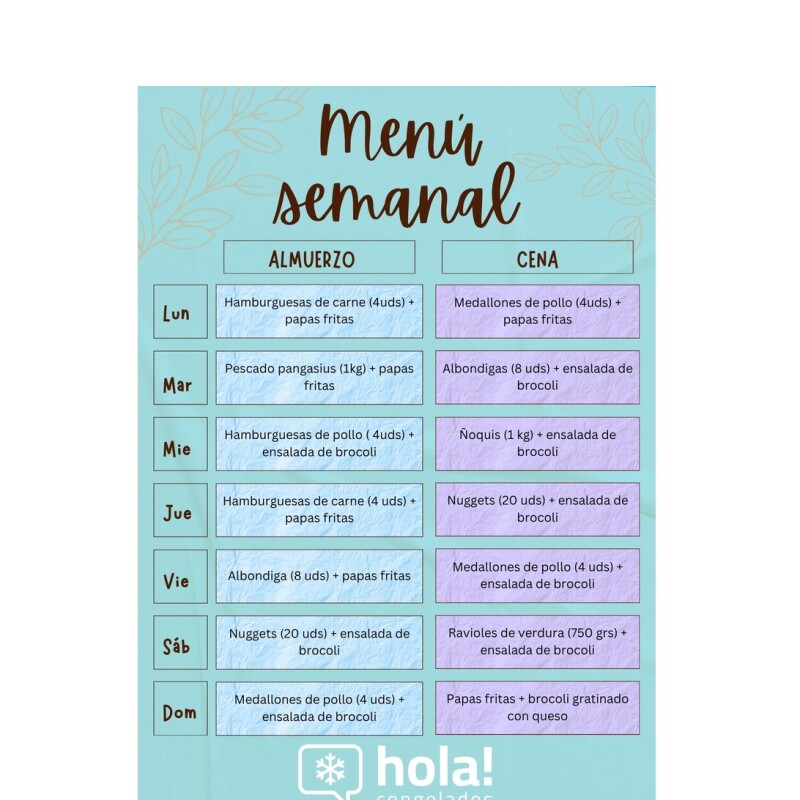 PACK SEMANAL FAMILIAR ECONÓMICO PACK SEMANAL FAMILIAR ECONÓMICO