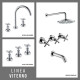 JUEGO DE GRIFERIA DUCHA LAVATORIO BIDET BRILLO VITERNO 000