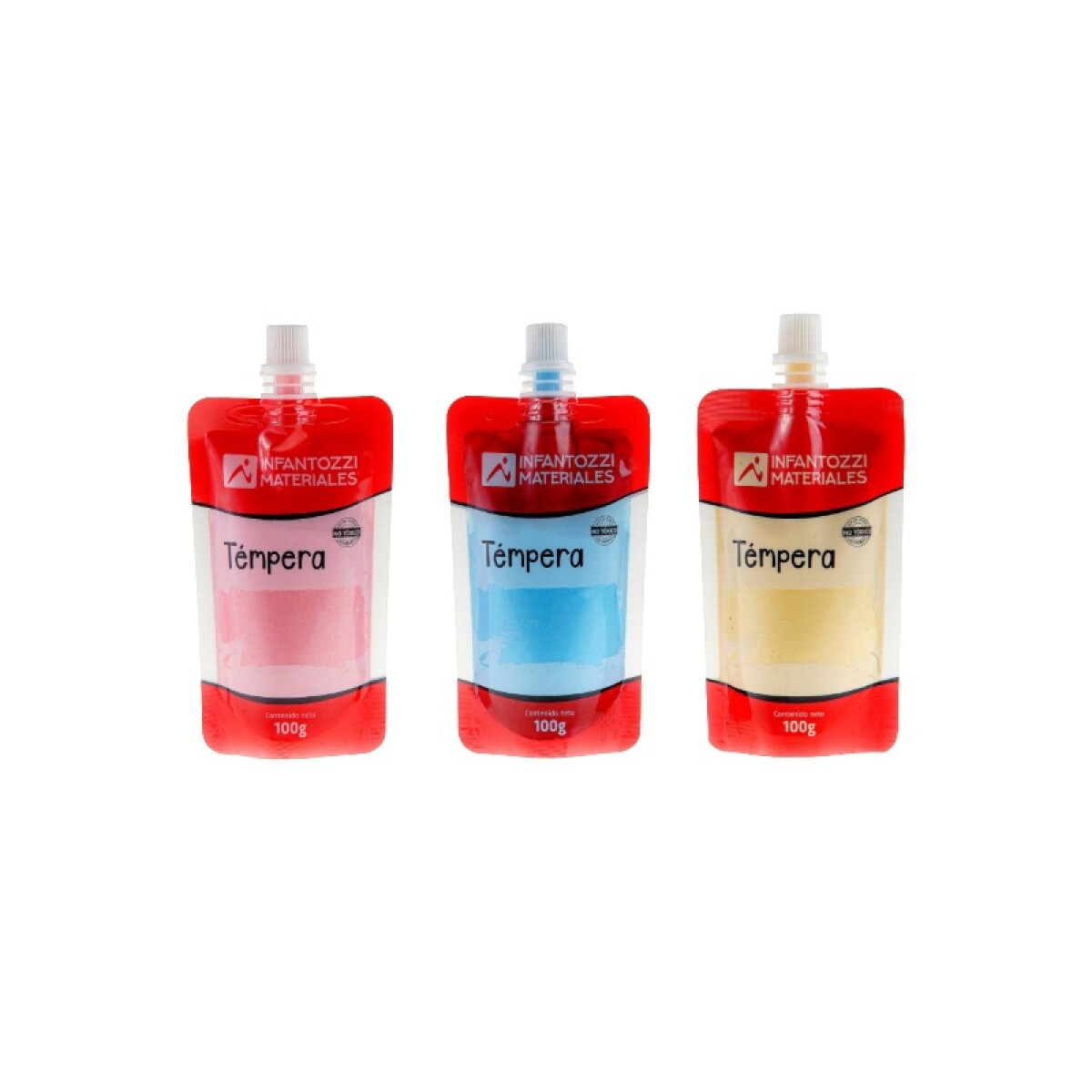 Témpera escolar metal - 100 g - Sachet 
