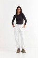 Pantalón dep clásico c/puños elásticos - UNISEX BLANCO