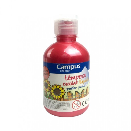 Témpera Campus Metálica 250 ml Rojo Metálico