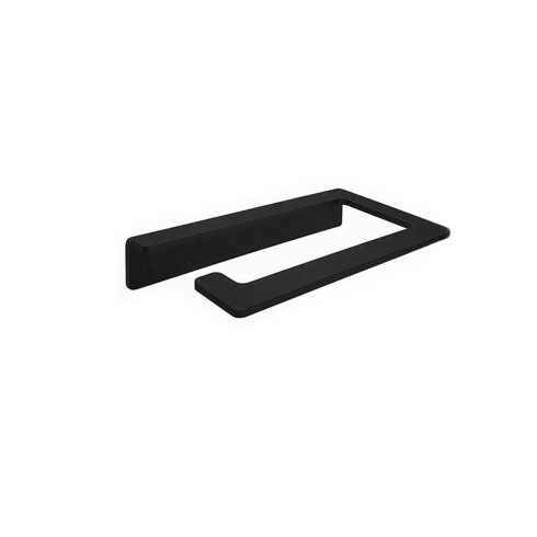 PORTA ROLLO ACERO INOXIDABLE METAL LINEA MATE COLOR NEGRO NEGRO