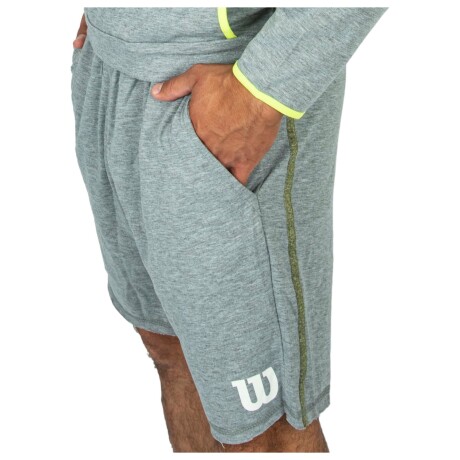 Short Deportivo para Hombre Wilson Dry Shift Jaspeado Gris Gris