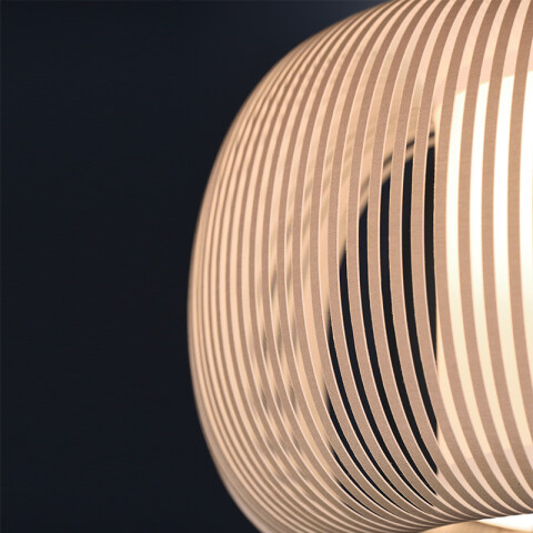 Lámpara de pared ondulada beige E27 MIRTA BA0142