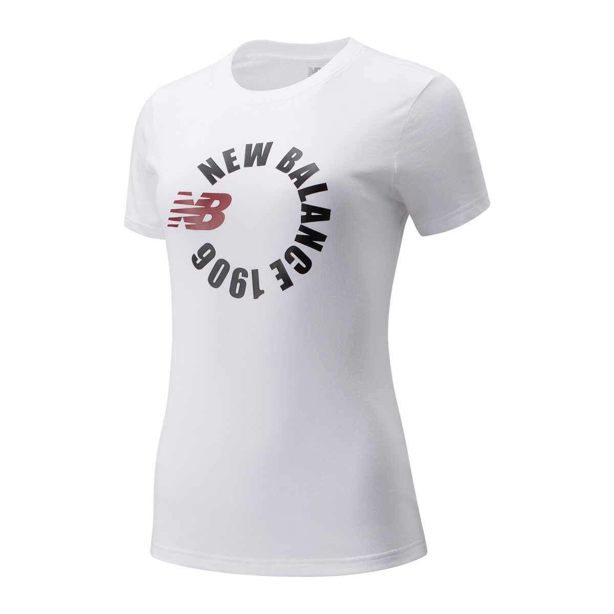 Remera New Balance de Dama - CIRCLE GRAPHIC -WT13804WT - WHITE 