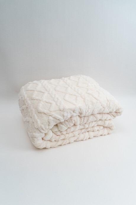 Manta Poli 2 Plazas - 420g Beige