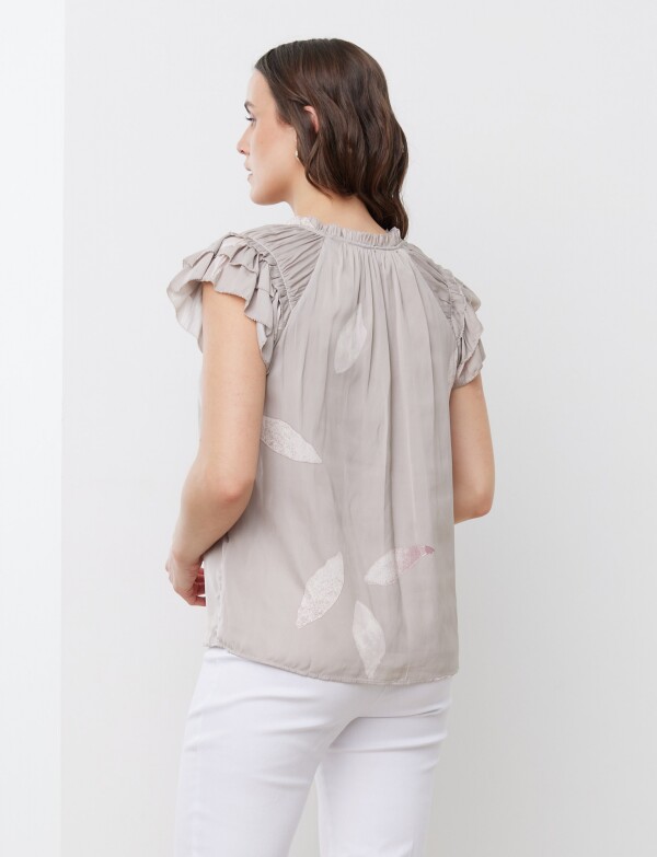 Blusa Manga Volado BEIGE