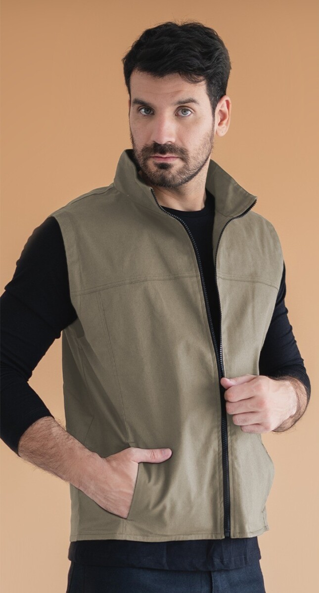 Chaleco Casual. - Verde Musgo 