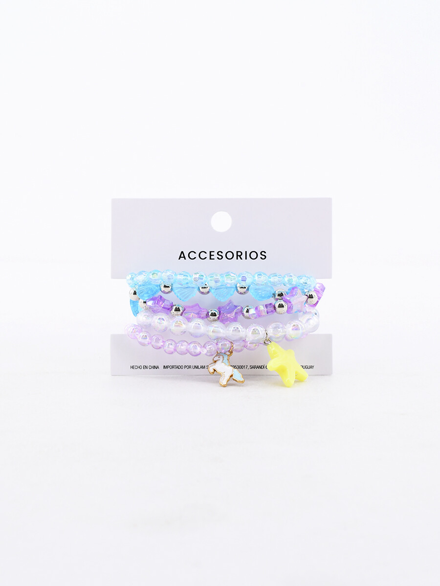 PULSERAS SET x 5 - MULTICOLOR 
