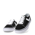 Championes de Niños PONY Casual Lona Gamuza Negro - Blanco
