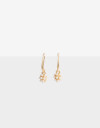 Aros Colgantes Cortos Perlas Aros Colgantes Con Perlitas - Dorado